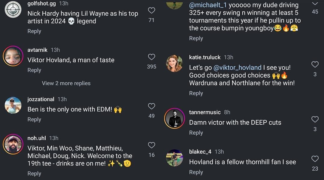 Fans reaction (Image via Instagram/pgatour)